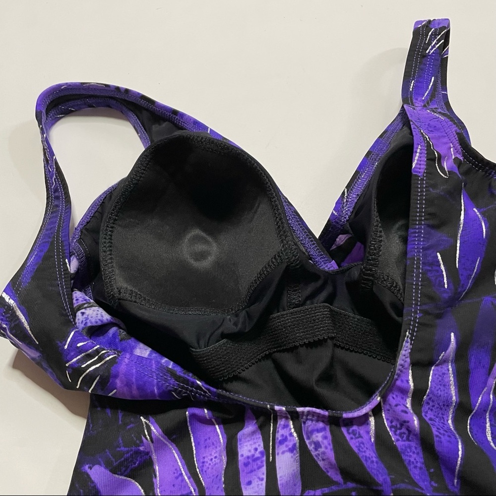 Miraclesuit Rouched One Piece Swimsuit Faux Wrap Style Spaghetti Strap Summer - Picture 6 of 9